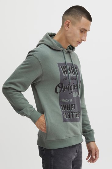 Blend Hoodie 4285 Duck Green - Gensere og hettegensere - Store hettegensere - 2XL-14XL