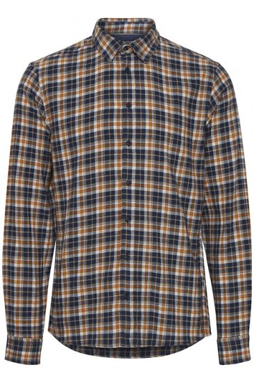 Blend Long Sleeve Shirt 4322 Dress Blues - Store Klær - Herreklær store størrelser