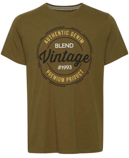 Blend 4811 T-Shirt Military Olive - Store Klær - Herreklær store størrelser