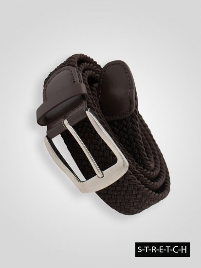 D555 Malcolm Braided Belt Brown - Belter - Lange belter - W40-W70/2XL-8XL