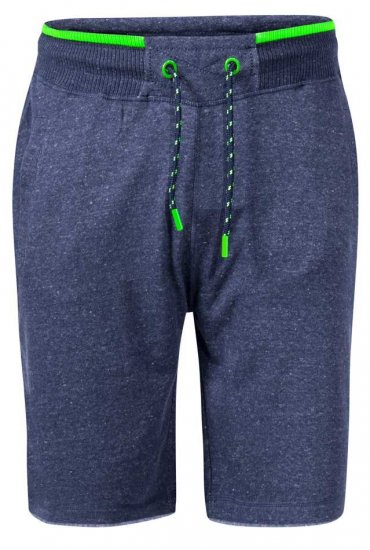D555 Electra1 Ribbed Waist Fleece Shorts With Pockets Navy Marl - Sweatbukser og-shorts - Sweatbukser og Sweatshorts 2XL-12XL
