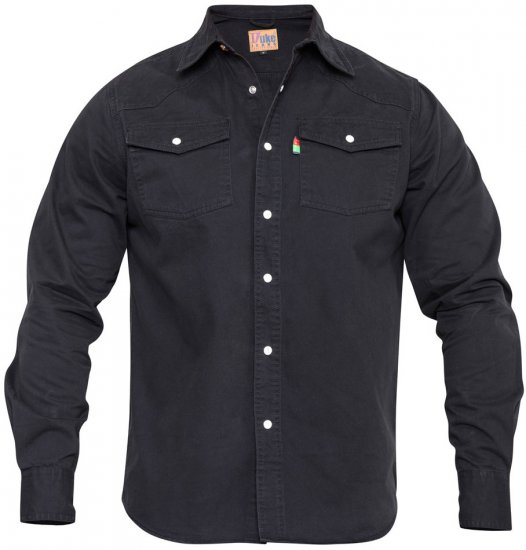 Duke Western Jeansskjorte Svart - Skjorter - Store skjorter - 2XL-8XL