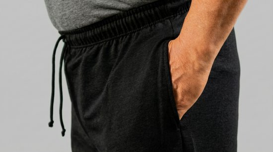 20 Nodi Grecale Stretch Fleece Cotton Sports Pants with Enzyme and Soft Touch Treatment Black - Sweatbukser og-shorts - Sweatbukser og Sweatshorts 2XL-12XL