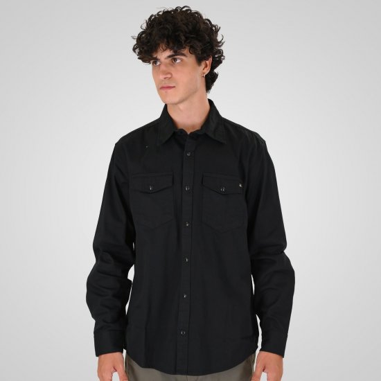 Double Outfitters GS-5126 Skjorte med trykknapper Svart - Skjorter - Store skjorter - 2XL-8XL