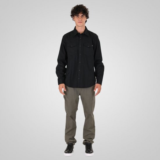 Double Outfitters GS-5126 Skjorte med trykknapper Svart - Skjorter - Store skjorter - 2XL-8XL