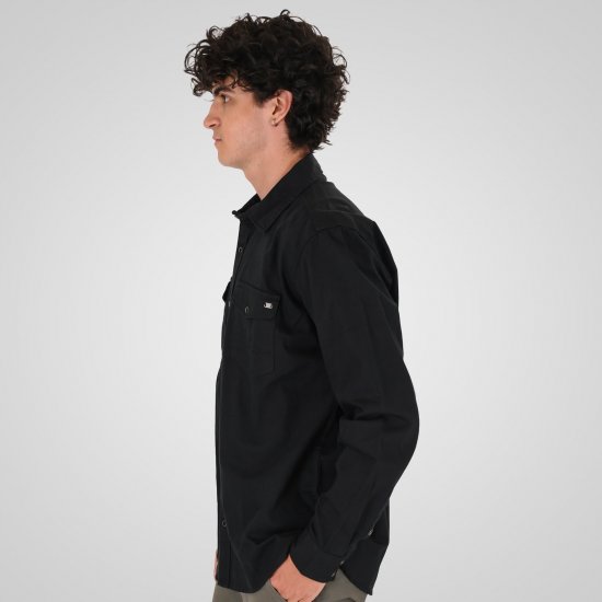 Double Outfitters GS-5126 Skjorte med trykknapper Svart - Skjorter - Store skjorter - 2XL-8XL