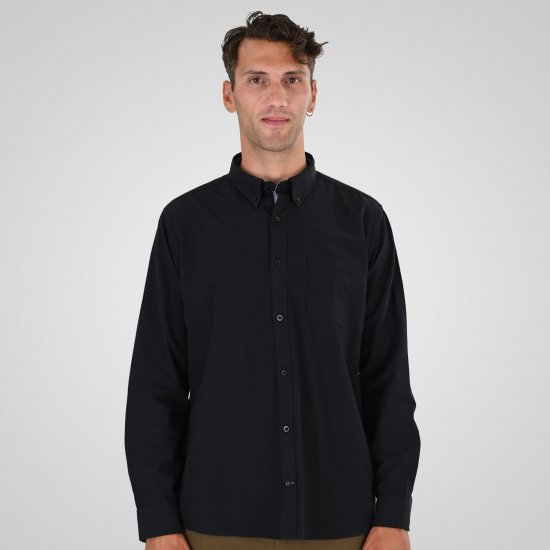 Double Outfitters GS-5225 Oxfordskjorte Svart - Skjorter - Store skjorter - 2XL-8XL