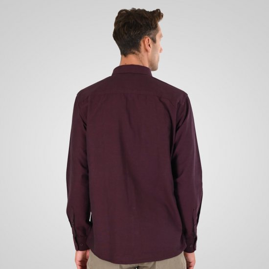 Double Outfitters GS-5225 Oxfordskjorte Vinrød - Skjorter - Store skjorter - 2XL-8XL