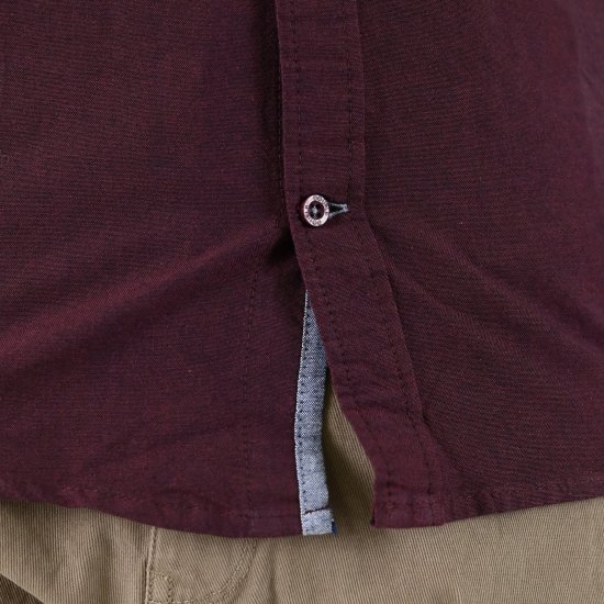 Double Outfitters GS-5225 Oxfordskjorte Vinrød - Skjorter - Store skjorter - 2XL-8XL