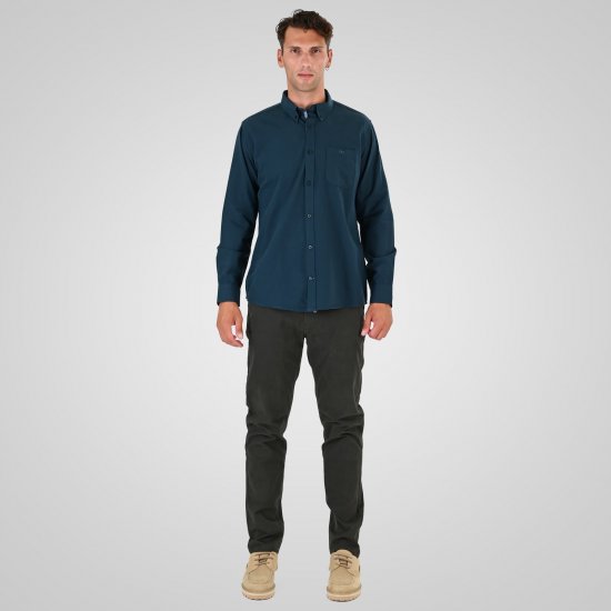 Double Outfitters GS-5225 Oxfordskjorte Mørkegrønn - Skjorter - Store skjorter - 2XL-8XL