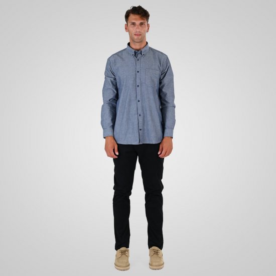 Double Outfitters GS-5225 Oxfordskjorte Lyseblå - Skjorter - Store skjorter - 2XL-8XL