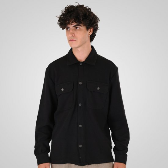 Double Outfitters GS-5237 Skjortejakke Svart - Skjorter - Store skjorter - 2XL-8XL