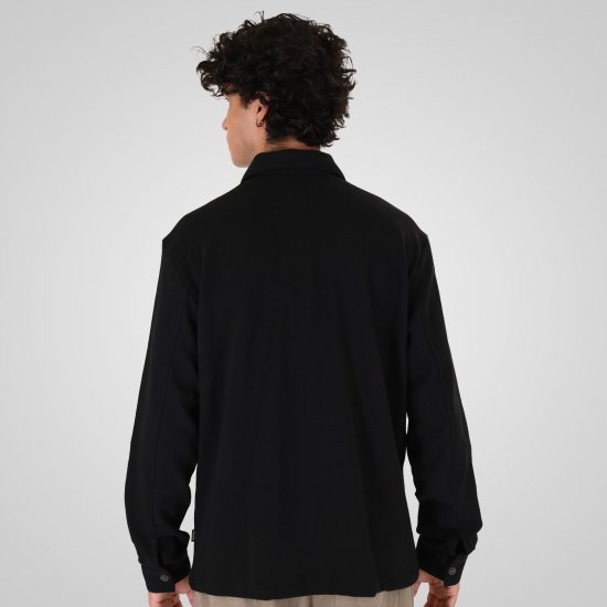 Double Outfitters GS-5237 Skjortejakke Svart - Skjorter - Store skjorter - 2XL-8XL