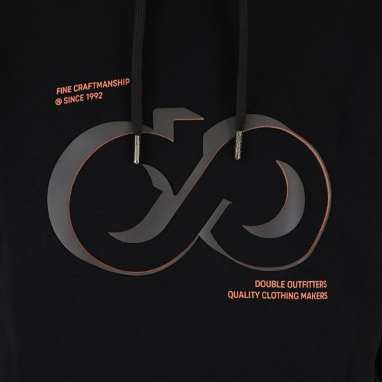 Double Outfitters MTOP-1146 Hettegenser Svart - Gensere og hettegensere - Store hettegensere - 2XL-14XL
