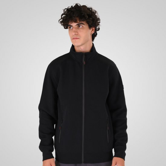 Double Outfitters MTOP-1158 Collegejakke med glidelås Svart - Gensere og hettegensere - Store hettegensere - 2XL-14XL