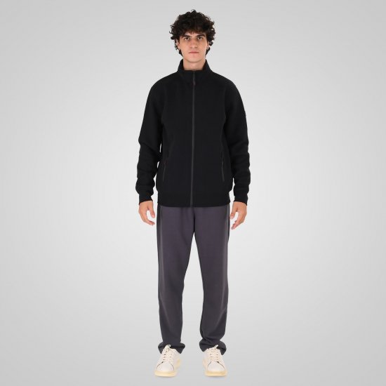 Double Outfitters MTOP-1158 Collegejakke med glidelås Svart - Gensere og hettegensere - Store hettegensere - 2XL-14XL
