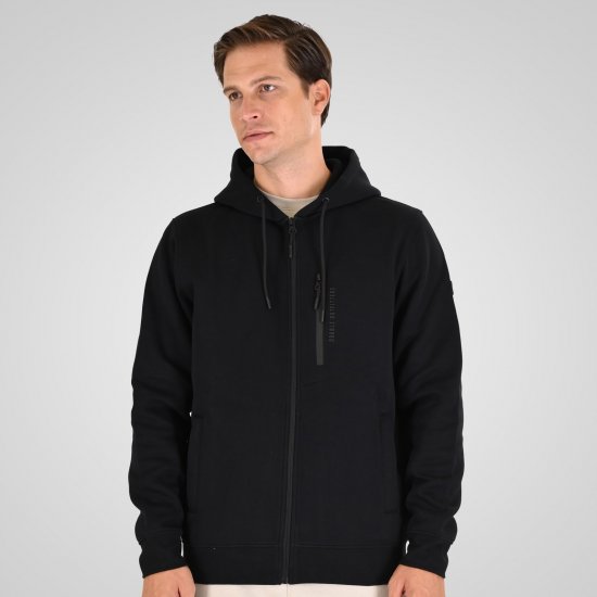 Double Outfitters MTOP-1160 Hettegenser med glidelås Svart - Gensere og hettegensere - Store hettegensere - 2XL-14XL