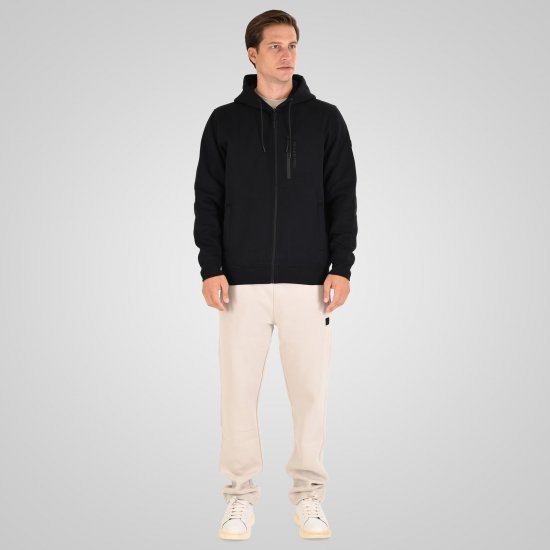 Double Outfitters MTOP-1160 Hettegenser med glidelås Svart - Gensere og hettegensere - Store hettegensere - 2XL-14XL