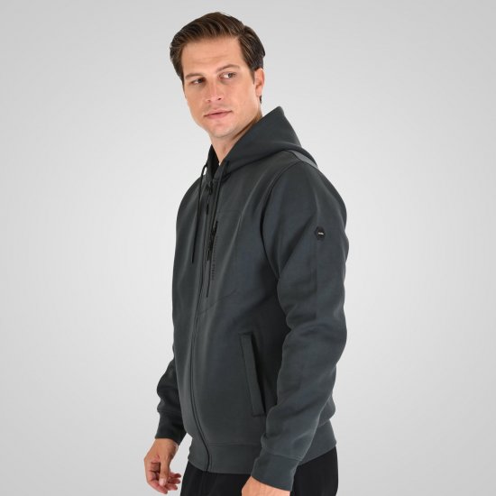 Double Outfitters MTOP-1160 Hettegenser med glidelås Mørkegrønn - Gensere og hettegensere - Store hettegensere - 2XL-14XL