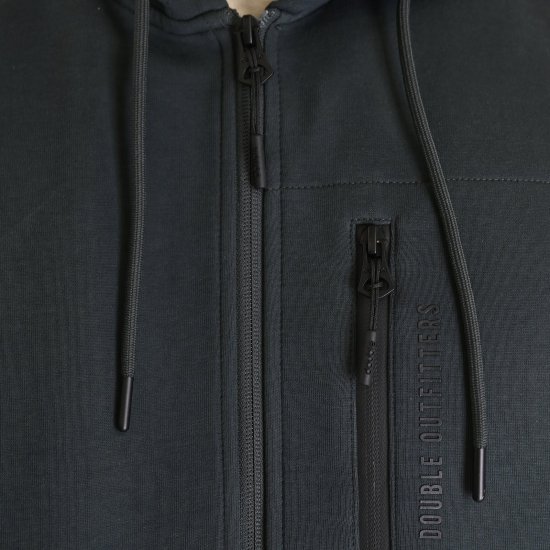 Double Outfitters MTOP-1160 Hettegenser med glidelås Mørkegrønn - Gensere og hettegensere - Store hettegensere - 2XL-14XL