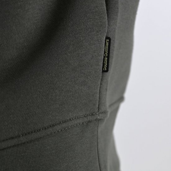 Double Outfitters MTOP-1163 Collegegenser med halv glidelås Khaki - Gensere og hettegensere - Store hettegensere - 2XL-14XL