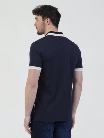 Mish Mash Belgrade Zip Through Polo Navy - Polo- & piqueskjorter - Poloskjorte i store størrelser - 2XL-8XL