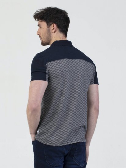 Mish Mash Doha Contrast Polo Navy - Polo- & piqueskjorter - Poloskjorte i store størrelser - 2XL-8XL