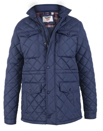 D555 Dalwood Quilted Jacket With Zip Away Hood - Jakker - Store jakker - 2XL-12XL