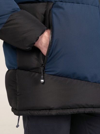 D555 Hank Ripstop Contrast Panelled Padded Hooded Jacket Mørkeblå - Jakker - Store jakker - 2XL-12XL