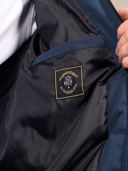 D555 Hank Ripstop Contrast Panelled Padded Hooded Jacket Mørkeblå - Jakker - Store jakker - 2XL-12XL