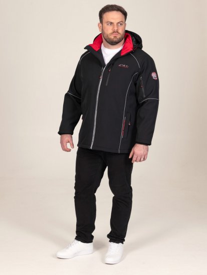 D555 Jamie Soft Shell Detachable Hood Padded Jacket Svart - Jakker - Store jakker - 2XL-12XL
