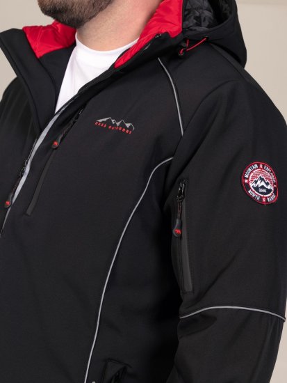 D555 Jamie Soft Shell Detachable Hood Padded Jacket Svart - Jakker - Store jakker - 2XL-12XL