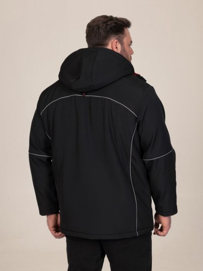 D555 Jamie Soft Shell Detachable Hood Padded Jacket Svart TALL - TALL jakker - TALL jakker med ekstra lengde