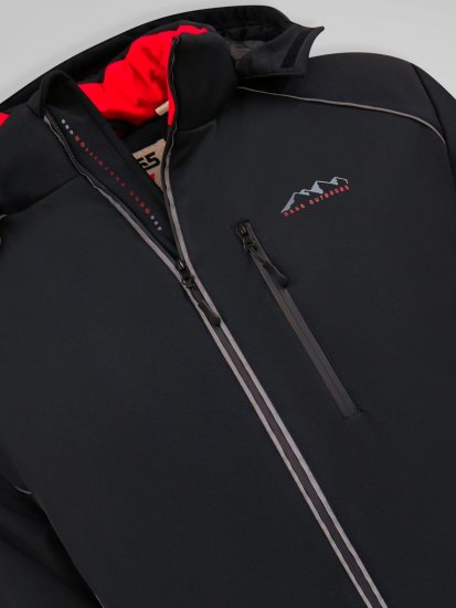 D555 Jamie Soft Shell Detachable Hood Padded Jacket Svart TALL - TALL jakker - TALL jakker med ekstra lengde