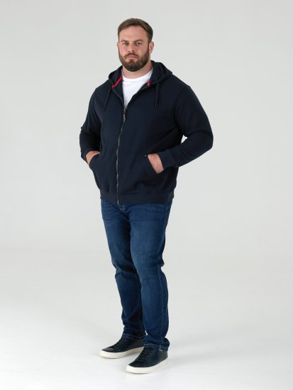 D555 Cantor Hettegenser Mørkeblå - Gensere og hettegensere - Store hettegensere - 2XL-14XL