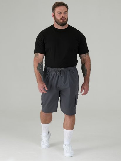 D555 Nick Cargoshorts med Elastisk Midje Grå - Shorts - Store shorts - W40-W60