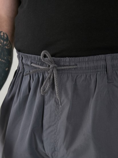 D555 Nick Cargoshorts med Elastisk Midje Grå - Shorts - Store shorts - W40-W60