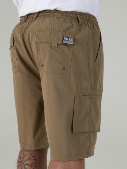D555 Nick Cargoshorts med Elastisk Midje Beige - Shorts - Store shorts - W40-W60