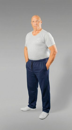 20 Nodi Grecale Stretch Fleece Cotton Sports Pants with Enzyme and Soft Touch Treatment Navy - Sweatbukser og-shorts - Sweatbukser og Sweatshorts 2XL-12XL