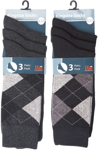 Duke London Argyle Socks 6-pack - Undertøy & Badetøy - Undertøy store størrelser - 2XL-8XL