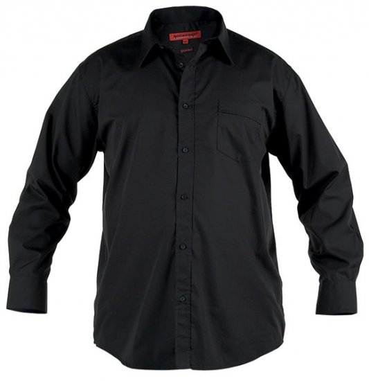 Rockford Svart Skjorte L/S - Skjorter - Store skjorter - 2XL-8XL