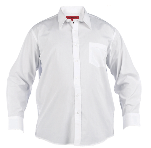 Rockford Hvit Skjorte L/S - Skjorter - Store skjorter - 2XL-8XL