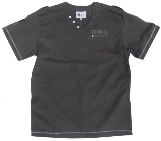 Kam Jeans Vee Print T-shirt Black - T-skjorter - Store T-skjorter - 2XL-14XL