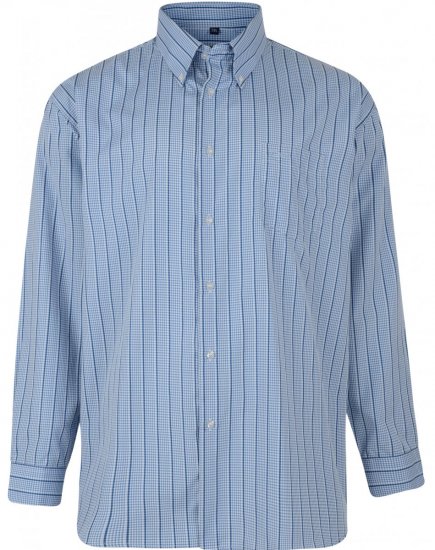 Kam 6096 L/S Shirt Blue - Skjorter - Store skjorter - 2XL-8XL