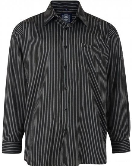 Kam 6092 L/S Shirt Black - Skjorter - Store skjorter - 2XL-8XL