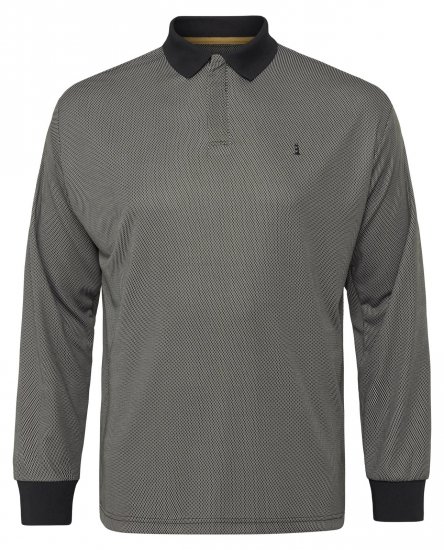 North Latitude Cool Effect Piké Langermet Svart - Polo- & piqueskjorter - Poloskjorte i store størrelser - 2XL-8XL