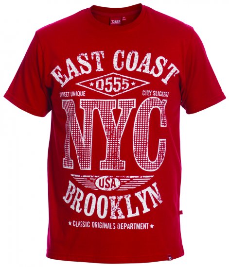D555 Riga Tee + Shirt - Skjorter - Store skjorter - 2XL-8XL
