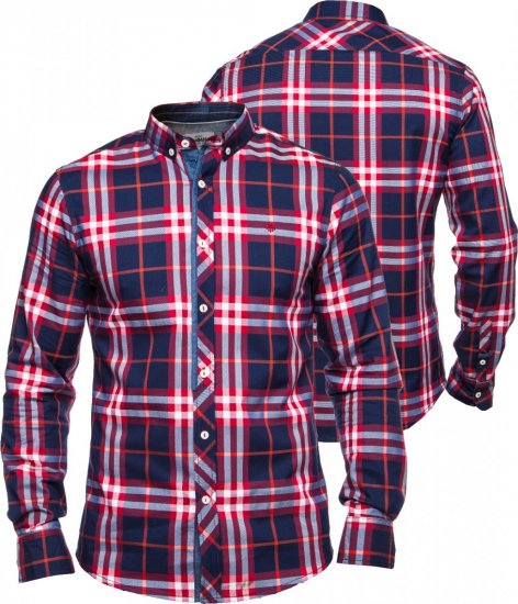 Mish Mash Carbon Red - Skjorter - Store skjorter - 2XL-8XL