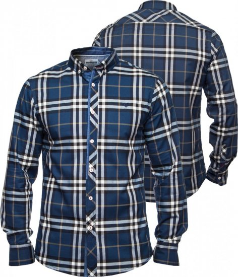 Mish Mash Carbon Navy - Skjorter - Store skjorter - 2XL-8XL