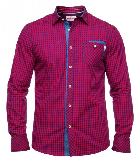 Mish Mash Grill Red L/S - Skjorter - Store skjorter - 2XL-8XL